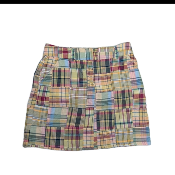 J Crew Plaid Patchwork Mini Skirt 0 S Artsy Boho Preppy sk1 - Picture 3 of 7